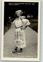 Lazne Teplice nad Becvou Bad Teplitz Foto AK Tracht Frau