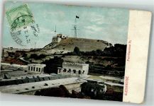 Alexandria 1913 Gebrauchsspuren Fort Napoleon Signalmast Marke bildseitig