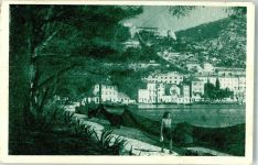 Hvar Lesina 1951 Foto AK Burg Hafen