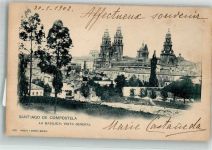 Santiago de Compostela 1902 Foto AK Kirche Basilica