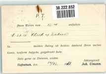 Potocná Tiefenbach 1911 Gebrauchsspuren Glas Raffinerie Joh. Umann keine Ak Geschäftskorrespondenz