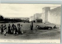 Sousse Foto AK Marktszene Tracht Schafe
