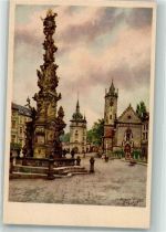 Lazne Teplice nad Becvou Bad Teplitz Foto AK Schloss- Platz