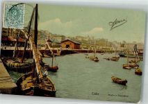 Cadiz 1910 Foto AK HafenMarke bildseitig
