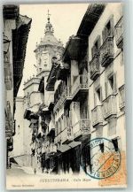 Fuenterrabia Hondarribia Foto AK Gasse Calle Mayor Marke bildseitig