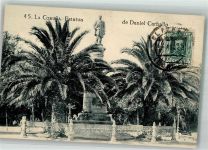 La Coruna 1928 Foto AK Denkmal Daniel Carballo Marke bildseitig