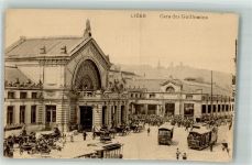 Liege Lüttich / Luik Foto AK Bahnhof Gare des Guillemins Straßenbahn