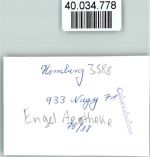 W3588 Homberg , Efze Engel-Apotheke Fachwerkhäuser Apotheke FOTO KEINE AK