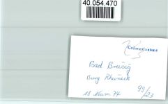 53498 W5484 Bad Breisig FOTO KEINE AK Burg Rheineck