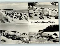 18586 O2345 Göhren , Rügen - Strand Strandkörbe Promenade 4-Bildaufnahme