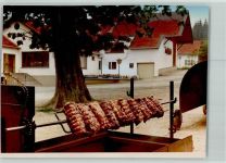 55629 W6577 Waldfriede FOTO KEINE AK Zehn Schinkengrillbraten am Spiess