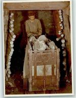 W3392 Clausthal-Zellerfeld Bergwerksmuseum Innenaufnahme Arbeiter mit Lore voller Steine Bergbau FOTO KEINE AK