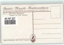 Eule, Handel Mazzetti Nr. 5. "Die arme Margaret"; gute Erhaltung Eule Künstlerkarte