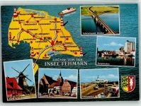 W2448 Fehmarn Fehmarnsundbrücke Mühle Landkarte