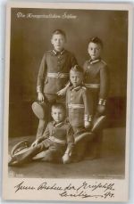 seine 4 Söhne Adel Kronprinz Wilhelm
