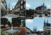 37115 W3408 Duderstadt , Niedersachs - Rathaus , Spiegelbrücke