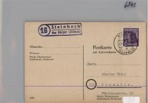 35708 W6342 Steinbach , Dillkr KEINE AK Landpoststempel