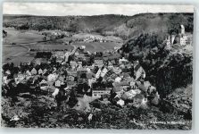 85110 W8079 Kipfenberg , Oberbayern - Gesamtansicht Burg Haus Baum Feld