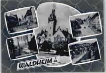 04736 O7305 Waldheim , Sachs - Bahnhofstraße Schloßstraße Uhr