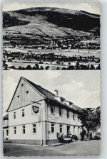 97653 W8743 Bischofsheim a d Rhön - Gasthaus Krone Gesamtansicht Feld Baum