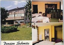 53902 W5358 Bad Münstereifel - Pension Walfried Wiese Baum Blumen Tisch Stuhl Bett