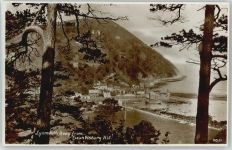 Lynmouth - Meer Schiff Berg Haus Baum