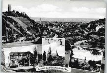65399 W6229 Kiedrich , Rheingau - Gasthaus, Burgturm, Kirche