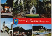93167 W8411 Falkenstein , Oberpf - Kirche Schwimmbad Wald