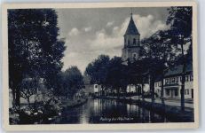 82380 W8128 Polling , Kr Weilheim-Schongau - Fluss, Kirche
