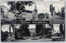 59227 W4730 Ahlen , Westf - Krankenhaus, Marktplatz, Alter Winkel, Kirche, Park