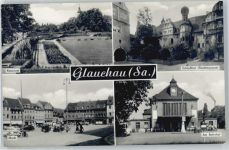 08371 O9610 Glauchau - Rosarium, Markt, Bahnhof, Schlosshof