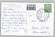 93449 W8494 Waldmünchen - gel. 2.7.57, Kur- und Erholungsheim der Arbeiter-Wohlfahrt