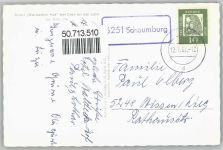 65582 W6252 Diez - Landpoststempel, Hotel Waldecker Hof, Schloß Schaumburg