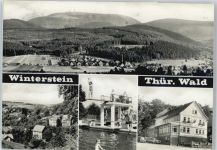 99891 O5801 Winterstein , Thüringerw - Schwimmbad, Gasthaus zum Hirsch
