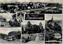 01744 O8230 Dippoldiswalde - Gesamtansicht, Bahnhofstraße, Platz der JUgend, Park 7. Oktober, Schloss