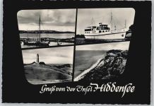 18565 O2359 Insel Hiddensee - Schiff, Leuchtturm, Küste