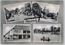 17335 O2150 Strasburg - Altstädter Straße, Marktplatz, Kirche, Kaufhaus des Bauern, Stadtsee