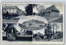 29303 W3103 Bergen , Kr Celle - WK II, Truppenübungsplatz, Schloß Bredebeck, Alte Räucherkate, Sieben Steinhäuser, Ohlhof, Offiziers-Kasino