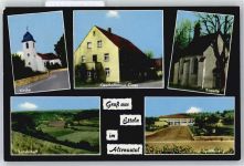 33178 W4799 Etteln - Kirche, Geschäftshaus Claes, Kapelle, Turnhalle