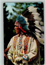 Morth American Indian in traditional head-dress ca 1965 AK Indianer