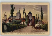 46509 W4232 Xanten Künstlerkarte Clever Tor St.Victor-Dom sign. L.Rohbock Feldpost