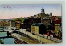 47533 W4190 Kleve , Niederrhein - Blick vom Hafen auf die Stadt mit Schwanenburg