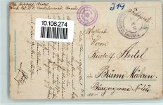 Castelnuovo Herceg Novi 1917 - Ortsansicht Feldpoststempel