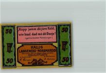 25863 W2251 Langeneß - Notgeldschein Diddenfabrikation