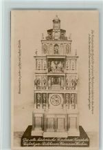 W3380 Goslar Kunstuhr gebaut Bildhauer Hermann Wecken Uhr