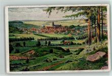 W6420 Lauterbach (Hessen) Blick auf Lauterbach sign. Lindegreen Lindegreen, K. Künstlerkarte