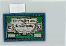 Greiffenberg Gryfow Slaski - Notgeld 10 Pf. Burg Greiffenstein i. Schlesien