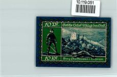 Greiffenberg Gryfow Slaski - Notgeld 10 Pf. Burg Greiffenstein i. Schlesien