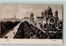 Riga 1918 - Kathedrale - Künstlerkarte