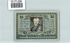 Kanth Katy Wroclawskie - Notgeld Fürst Blücher v. Wahlstatt